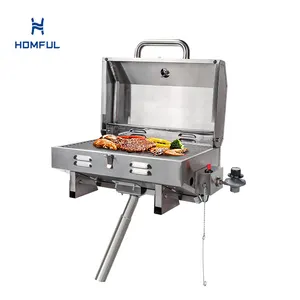 HOMFUL Marine Boot BBQ Barbecue Herd Propan Tischplatte monti erbar faltbar BBQ Grill Gas für Boot Marine