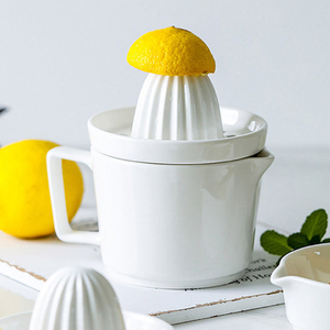 Dụng Cụ Nhà Bếp Tùy Chỉnh Máy Ép Trái Cây Bằng Tay Màu Trắng Bằng Gốm Máy Ép Nước Cam Chanh Chanh - Product Image 5