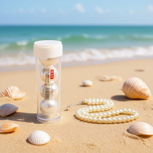 Perle ILAN Abalorio 20mm Bianche, Perle Sciolte per Creazione di Gioielli - Product Image 2