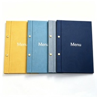Porte-menu en cuir PU avec reliure à vis, couverture d'impression de menu, porte-menu en cuir pour bar, hôtel, restaurant