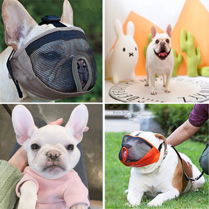 개를위한 조정 가능한 총구 짧은 주둥이 개 총구 불독 총구 안티 물린 안티 짖는 - Product Image 5