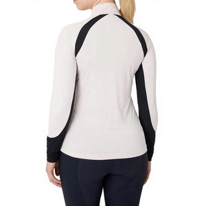 Camiseta de manga larga con cremallera de un cuarto para mujer, elegante y transpirable, ideal para equitación, establos y entrenamiento. - Product Image 2