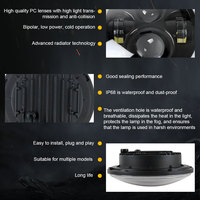 Faro LED Redondo de 7 Pulgadas con Ojo de Ángel, Luz Diurna Blanca y Señal de Giro Ámbar H4 para Vehículos Todoterreno, Motocicletas Harley, Jeep Wrangler