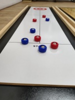 Jeu de palets en bois de table 2 en 1 populaire de vente chaude et jeu de société de curling pour le jeu d'intérieur adulte