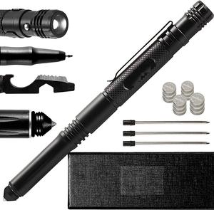 Stylo de lampe de poche multi-outils d'autodéfense de survie en plein air avec brise-verre et ouvre-bouteille - Product Image 1