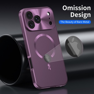 เคสโทรศัพท์แม่เหล็กอะลูมิเนียมแบบด้าน สำหรับ iPhone 18 14 15 16 17 Pro Max พร้อมฟิล์มกันรอยแบบป้องกันความเป็นส่วนตัว ป้องกันแรงกระแทก - Product Image 4