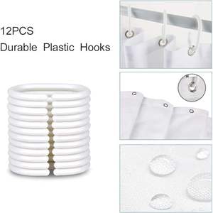 Cortina <span class=keywords><strong>de</strong></span> ducha impermeable impresa en 3D <span class=keywords><strong>de</strong></span> poliéster <span class=keywords><strong>de</strong></span> 180*180 cm con ganchos a prueba <span class=keywords><strong>de</strong></span> moho Producto MOQ bajo - Product Image 6