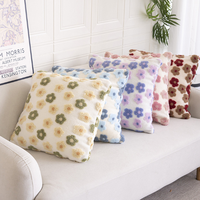 Coussin Moderne et Tendance au Design Créatif, Broderie en Velours Jacquard, Motif Floral pour Canapé, Chevet et Soutien Lombaire