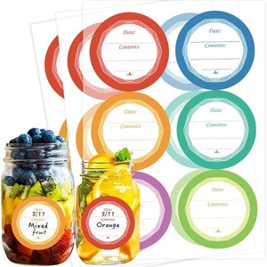 Round Waterproof Label <b>Sticker</b> For Food Storage <b>Kitchen</b> Freshness Preservation Detachable Paper Minimalist Design - Product Image 1
