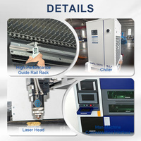 Machine de découpe laser à fibre fermée pour tôles 1500W-30000W ±0.03mm avec extraction des fumées et protection de sécurité CNC