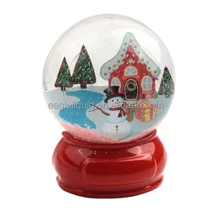 Globo de neve acrílico imagem inserir memo titular para promoção Cute Circle Glass Office Home Decoração Dome Cristal Imã De Geladeira