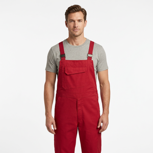 Unisex Red Cotton <b>Waterproof</b> Dust Proof CE Certified <b>Work</b> Coverall with Needle Detection and Digital Printing for Industrial Use - Product Image 6