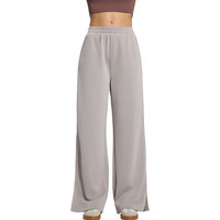 Frühling/Herbst Neue Atmungsaktive Modal-Weite-Hose für Damen, Stilvolle Lässige Passform, Locker Sitzend, Elegant Fallend mit Schlitz