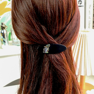 CANYUAN – <span class=keywords><strong>Pince</strong></span> à <span class=keywords><strong>cheveux</strong></span> ovale en acétate avec motif personnalisé en <span class=keywords><strong>nacre</strong></span> de 7 cm, motif lapin mignon, <span class=keywords><strong>pince</strong></span> à griffe en acétate sur mesure - Product Image 6