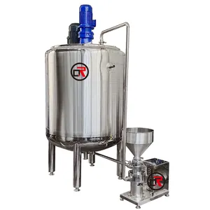 Machine à chauffer à la vapeur en acier inoxydable 500l, mélange de jus de lait frais, détergent, fabrication de savon liquide