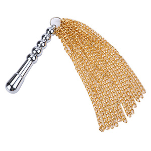 <span class=keywords><strong>Fouet</strong></span> à chaîne en métal <span class=keywords><strong>Fouet</strong></span> sexuel en aluminium avec plug anal Sm Toy Flogger Couple Flirting Punish Sexual Bondage Sex Play - Product Image 1