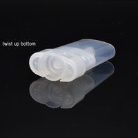 Échantillon gratuit Tube en plastique cosmétique clair blanc 15g Tube de baume à lèvres Tube d’emballage de crème cosmétique