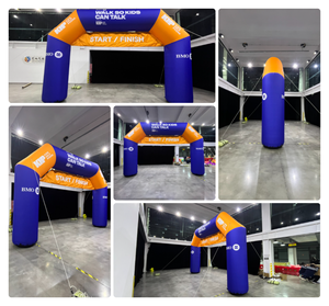 Arche publicitaire gonflable personnalisée avec bannière 6x4m, arche gonflable imperméable pour ligne <span class=keywords><strong>de</strong></span> départ/arrivée, arche gonflable pour événements - Product Image 2