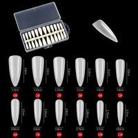 Kit complet d'ongles artificiels transparents sans odeur pour la maison et le salon, pour techniciennes en manucure, avec embouts d'art pour ongles.