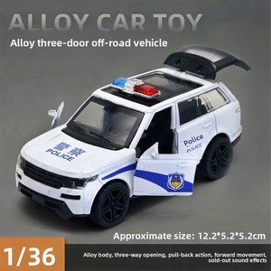 Camion de police et de pompiers, véhicule de sécurité publique, jouet pour enfants, son et lumières, modè<span class=keywords><strong>le</strong></span> en alliage, voiture à rétrofriction 1:36 - Product Image 1