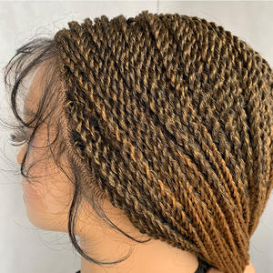 Peluca de Cabello Sintético Trenzado de 22 Pulgadas, sin Pegamento, con Encaje Completo, Estilo Crochet, Tejida a Mano, para Mujeres Negras <span class=keywords><strong>Africanas</strong></span>, con <span class=keywords><strong>Trenzas</strong></span> Retorcidas - Product Image 5