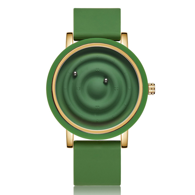 Minimalist Creative Quartz Wristwatch No Hands Silicone Strap Novelty Concept Fashion Men Women Wrist Watch Relogio Masculino