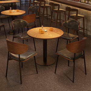 Mesa de Comedor Pequeña de Madera Maciza Estilo Americano Vintage, Mostrador de Bar para Cafetería, Temática Comercial, Restaurante Occidental, Rectangular Personalizable - Product Image 3