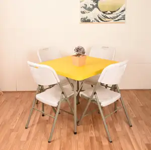 4フィート安い屋外正方形プラスチック折りたたみテーブルと椅子