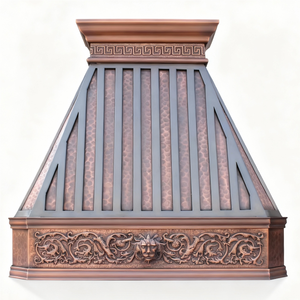 <span class=keywords><strong>Hotte</strong></span> de cuisine murale en cuivre artisanal sur mesure, calibre 16, embossée, d'inspiration européenne, prête à l'emploi pour villa de luxe - Product Image 3