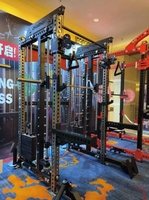 Machine Smith Commerciale Tout-en-un avec Rack à Squats, Double Piles de Poids de 75 kg, Optionnelles 120 kg et Poulie en Aluminium – Équipement de Gym