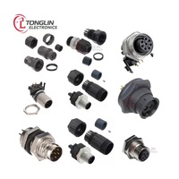 Conector Hembra M12 Serie M, Código T, Metálico, 12 Pines, TL M12T-04PFFS-SF8BA0