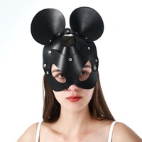 Masques de fête pour adultes en gros, produits sexuels, masque de soumission féminin en cuir PU effet œil de renard, pour Halloween et cosplay