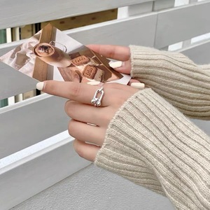 Bague en argent sterling S925 pour femmes, bijoux simples à porter au quotidien, bague fine couleur argent - Product Image 2