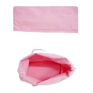 Bolsa de Mano Personalizable de Algodón Natural con Rayas, Impresión Serigráfica, para Compras, Regalos, con Asa y Logotipo Personalizado - Product Image 4