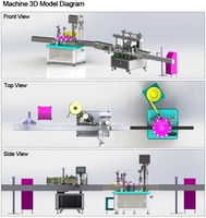 Machine de capsulage de remplissage de bouteilles d'huile essentielle Offres Spéciales automatique de 10ml 50ml Machine à emballer de remplissage de bouteilles d'huile électronique Eliquid