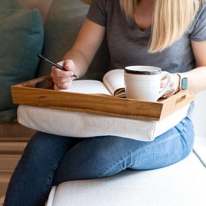 <span class=keywords><strong>Plateau</strong></span> en bois bambou pour ordinateur portable <span class=keywords><strong>avec</strong></span> <span class=keywords><strong>coussin</strong></span> - Product Image 2