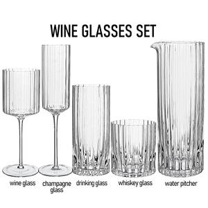 סמיו כלי זכוכית יוקרה מותאמים אישית קריסטל אפור צבעוני אוריגמי מצולע כוס שמפניה כוס גביע יין אדום - Product Image 3