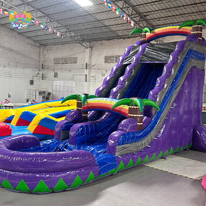 Toboggan aquatique gonflable stimulant à plusieurs pistes, toboggan aquatique géant gonflable pour adultes, toboggan aquatique gonflable pour parc aquatique de jardin - Product Image 3