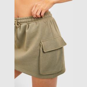 กระโปรงมินิสตรีทแฟชั่นแบบใหม่ พร้อมโลโก้สั่งทำได้ ดีไซน์อเนกประสงค์ เอวผูกเชือก มีกระเป๋าคาร์โก้ - Product Image 3