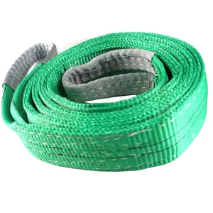 Ce Goedgekeurd 2T Polyester Lifting Riem Platte Oog Type Hijsband