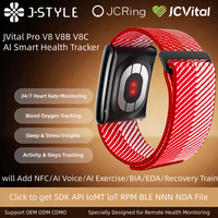 JCVital V8 V8B V8C SDK API OEM ODM Bracelet intelligent de suivi de santé avec moteur IA, génération automatique de rapports, compatible OEMCE FCC Rohs