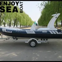 सस्ते रिब एफआरपी शीसे रेशा नौकाओं बिजली की मोटर बड़े स्पीड बोट RIB-580 प्रकार सी बिक्री के लिए!!!
