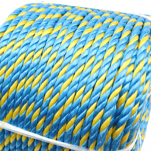 3 sợi <span class=keywords><strong>PP</strong></span> chia phim xoắn dây màu vàng màu xanh để đóng gói Cắm Trại Đi Bộ Đường Dài - Product Image 3