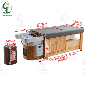 Lit de massage thaïlandais multifonctionnel en bois massif avec circulation d'eau et vapeur pour soins capillaires et <span class=keywords><strong>spa</strong></span> corporel complet - Jincheng Beauty Salon - Product Image 5