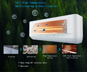 R410a <span class=keywords><strong>T1</strong></span> 18000BTU 220V ~ 50Hz treo tường điều hòa không khí chia hệ thống phòng ngủ thông minh Wifi phòng điều khiển - Product Image 6