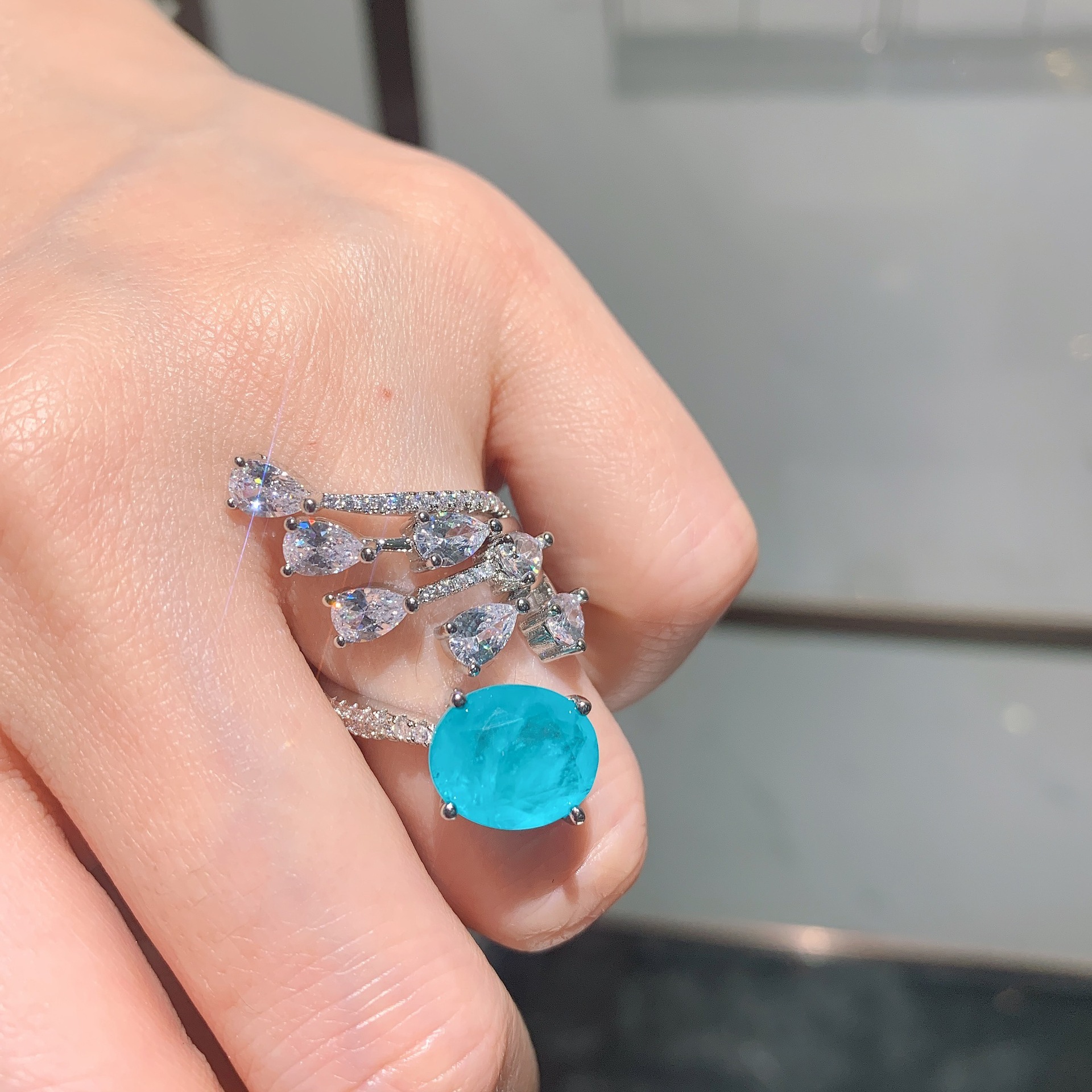open size Paran blue ring
