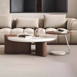 Tavolino da caffè <span class=keywords><strong>in</strong></span> <span class=keywords><strong>legno</strong></span> stile minimalista di lusso leggero, tavolino da tè rotondo retrò, tavolino da salotto popolare di alta qualità - Product Image 3