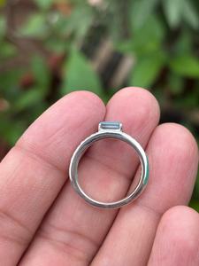 high quality Emerald Cut Swiss Blue Topaz <b>Ring</b> – Sterling Silver Promise <b>Ring</b> in wholesale price collection - Product Image 3