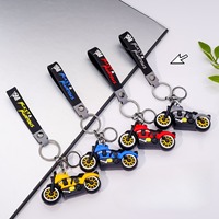 Gantungan Kunci Motor Kreatif Kecil Keren, Gantungan Kunci Motor Boneka Kartun 3D untuk Pasangan, Liontin Tas Ransel