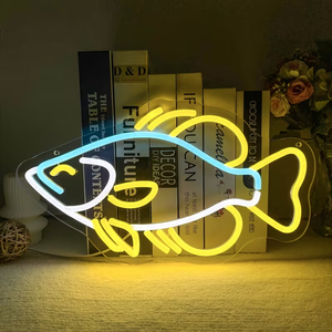 Lampe néon LED Murale en Forme de <span class=keywords><strong>Poisson</strong></span> <span class=keywords><strong>Rouge</strong></span> Mignon, Dimmable, Alimentée par USB, en Silicone, Étanche IP67, Lumière du Jour 5000K, pour Enfants - Product Image 6